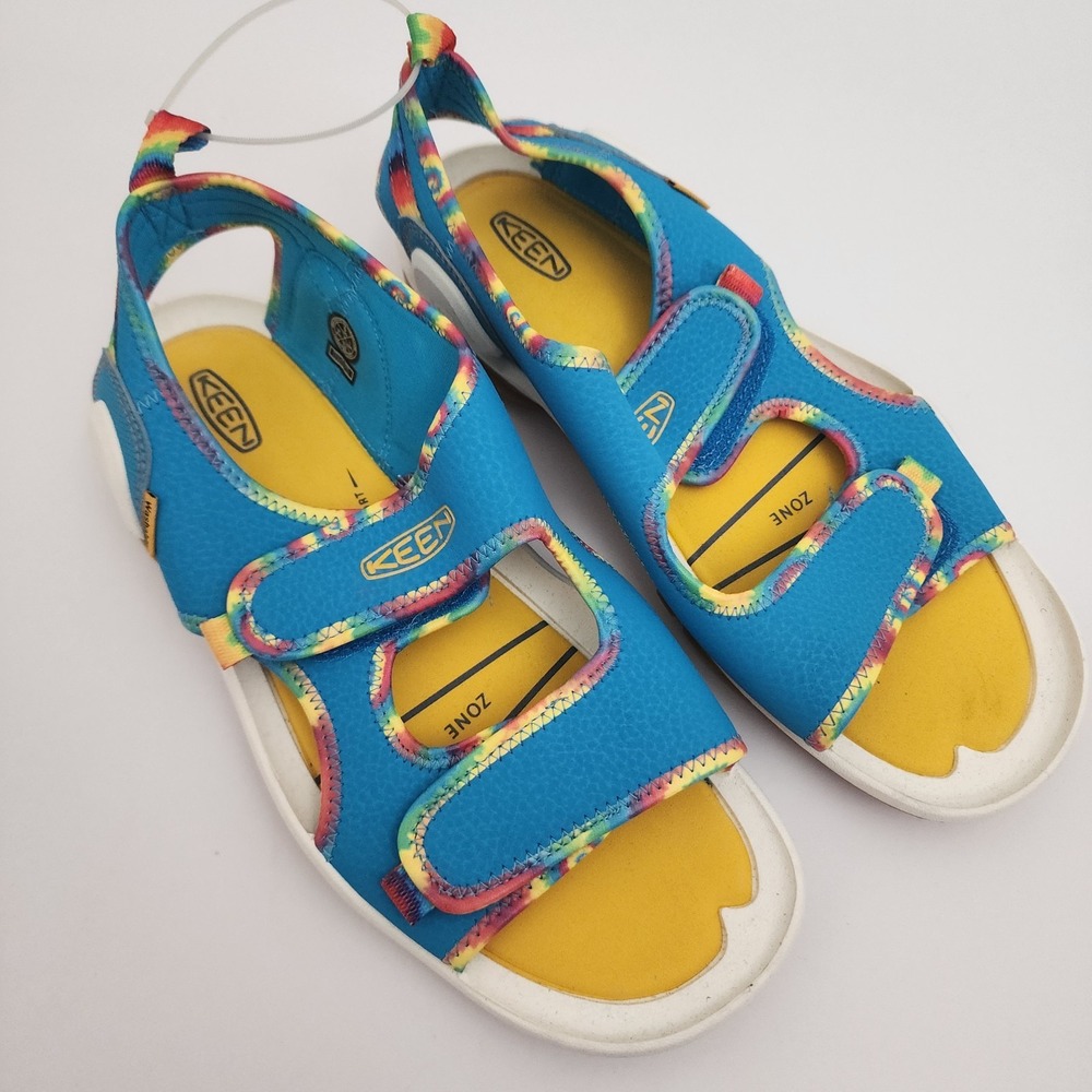 New Keen Sandals Big Kid Knotch‎ Creek Open Toe Water Shoes Adjust Sz 6